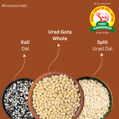 Combo of 1kg Urad Chilka Dal & 1kg Urad Gota & 1kg Urad Dall (pack of 3)