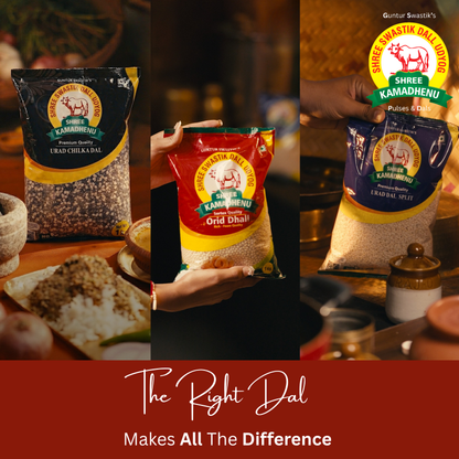 Combo of 1kg Urad Chilka Dal & 1kg Urad Gota & 1kg Urad Dall (pack of 3)