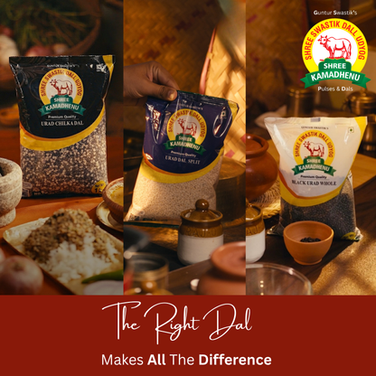 Combo of 1kg Urad Chilka Dal & 1kg Urad Dal & 1kg Sabut Urad (pack of 3)