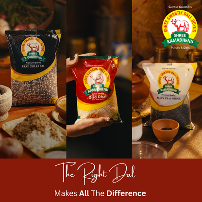 Combo of 1kg Urad Chilka Dal & 1kg Urad Gota & 1kg Sabut Urad (pack of 3)